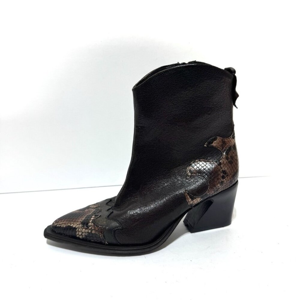 Emanuele Crasto Womens Snakeskin Ankle Boot Size EU38 M US8